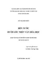 Bến nước dưới góc nhìn văn hóa học    