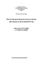 Phân tích, đánh giá hàm lượng kẽm trong một số mẫu thực phẩm đóng hộp trên địa bàn thành phố đà nẵng.