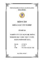 Nghiên cứu xây dựng hệ thống website học toeic trực tuyến bằng ngôn ngữ java.