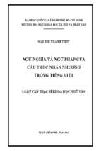 Ngữ nghĩa và ngữ pháp của cấu trúc nhân nhượng trong tiếng việt    