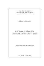 Hạt nhân và đẳng hóa trong phạm trù các vị nhóm.