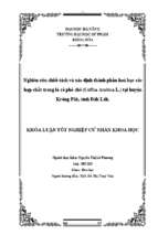 Nghiên cứu chiết tách và xác định thành phần hoá học các hợp chất trong lá cà phê chè (coffea arabica l.) tại huyện krông păk, tỉnh đăk lăk.