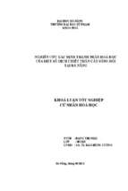 Nghiên cứu xác định thành phần hóa học của một số dịch chiết thân cây sống đời tại đà nẵng.