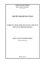 Nghiên cứu mối quan hệ giữa cha mẹ và trẻ tự kỷ trên địa bàn thành phố đà nẵng.