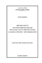 Biện pháp quản lý hoạt động kiểm tra – đánh giá kết quả học tập của sinh viên trường cao đẳng lương thực   thực phẩm đà nẵng.