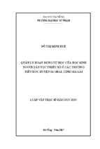 Quản lý hoạt động tự học của học sinh người dân tộc thiểu số ở các trường tiểu học huyện ia grai, tỉnh gia lai.