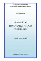 Thể loại tùy bút trong văn học việt nam từ 1930 đến 1975    