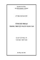 Tính đối thoại trong truyện ngắn nam cao.