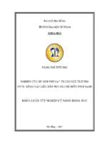 Nghiên cứu sự hấp phụ cu2+ trong môi trường nước bằng vật liệu hấp phụ bã chè biến tính naoh..