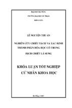 Nghiên cứu chiết tách và xác định thành phần hóa học có trong dịch chiết lá sung.