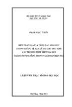 Biện pháp quản lý công tác giáo dục phòng chống tệ nạn xã hội cho học sinh các trường trung học phổ thông trên địa bàn thành phố đà nẵng trong giai đoạn hiện nay.