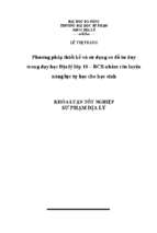 Phương pháp thiết kế và sử dụng sơ đồ tư duy trong dạy học địa lý lớp 10 – bcb nhằm rèn luyện năng lực tự học cho học sinh.