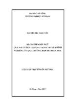 đặc điểm ngôn ngữ của người dẫn chương trình truyền hình nghiên cứu qua trường hợp mc phan anh..