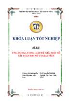 ứng dụng lượng giác để giải một số bài toán đại số và giải tích