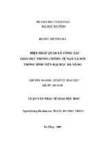 Biện pháp quản lý công tác giáo dục phòng chống tệ nạn xã hội trong sinh viên đại học đà nẵng.