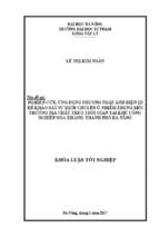 Nghiên cứu, ứng dụng phương pháp ảnh điện 2d để khảo sát sự dịch chuyển ô nhiêm trong môi trường địa chất theo thời gian tại khu công nghiệp hòa khánh, thành phố đà nẵng.