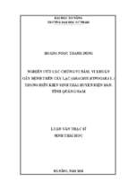 Nghiên cứu các chủng vi nấm, vi khuẩn gây bệnh trên cây lạc (arachis hypogaea l.) trong điều kiện sinh thái huyện điện bàn   quảng nam.