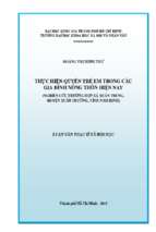 Thực hiện quyền trẻ em trong các gia đình nông thôn hiện nay (nghiên cứu trường hợp xã xuân trung, huyện xuân trường, tỉnh nam định)    