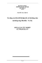 Tác động của biến đổi khí hậu đến chế độ dòng chảy hệ thống sông thu bồn – vu gia.