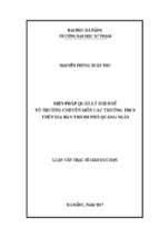 Biện pháp quản lý đội ngũ tổ trưởng chuyên môn các trường thcs trên địa bàn thành phố quảng ngãi..