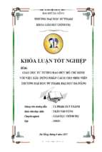 Giáo dục tư tưởng đạo đức hồ chí minh với việc xây dựng nhân cách cho sinh viên trường đại học sư phạm, đại học đà nẵng