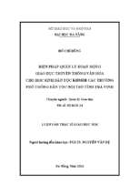 Biện pháp quản lý hoạt động giáo dục truyền thống văn hóa cho học sinh dân tộc khmer các trường phổ thông dân tộc nội trú ở tỉnh trà vinh...