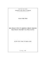 Bài toán tối ưu không trơn trong bài toán ngược và ứng dụng.