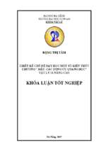 Thiết kế chủ đề dạy học một số kiến thức chương “mắt. các dụng cụ quang học” vật lý 11 nâng cao