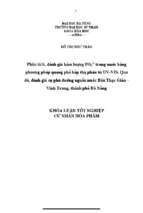 Phân tích, đánh giá hàm lượng po43  trong nước bằng phương pháp quang phổ hấp thụ phân tử uv vis. qua đó, đánh giá sự phú dưỡng nguồn nước bàu thạc gián – vĩnh trung, thành phố đà nẵng.