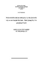 Phân tích điều kiện tự nhiên phục vụ việc phát triển cây cao su ở huyện gio linh – tỉnh quảng trị. các giải pháp đề xuất.