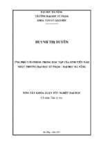 ứng phó với stress trong học tập của sinh viên năm nhất trường đại học sư phạm   đại học đà nẵng.