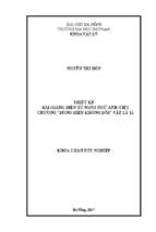 Thiết kế bài giảng điện tử song ngữ anh   việt chương dòng điện không đổi vật lý 11...
