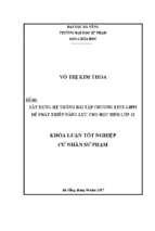 Xây dựng hệ thống bài tập chương este lipit để phát triển năng lực cho học sinh lớp 12.