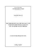 Phát triển đội ngũ giáo viên trung học cơ sở huyện phú thiện tỉnh gia lai đáp ứng yêu cầu đổi mới giáo dục hiện nay..