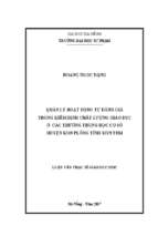 Quản lý hoạt động tự đánh giá trong kiểm định chất lượng giáo dục ở các trường trung học cơ sở huyện kon plông tỉnh kontum.