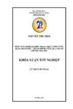 Phân tích, đánh giá hiện trạng chất lượng nước quận thanh khê –thành phố đà nẵng qua một số chỉ tiêu hóa học.