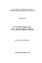 Tư tưởng triết học củatrần nhân tông    