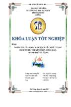 đánh giá của khách du lịch về chất lượng dịch vụ du thuyền trên sông hàn, thành phố đà nẵng.