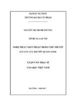 Nghệ thuật trần thuật trong tiểu thuyết đất lửa của nguyễn quang sáng.