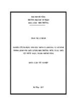 Nghiên cứu đa dạng sinh học nhóm cladocera và mô hình tương quan với chất lượng môi trường nước ở các thủy vực nước ngọt, thành phố đà nẵng.