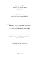 Không gian lồi địa phương và định lý krein   milman