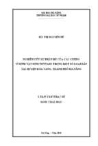 Nghiên cứu sự phân bố của các chủng vi sinh vật sinh phytase trong một số loại đất tại huyện hòa vang, thành phố đà nẵng