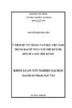 ý niệm hư vô trong văn học việt nam trung đại từ nửa cuối thế kỉ xviii đến nửa đầu thế kỉ xix