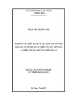 Nghiên cứu chiết tách và xác định thành phần hóa học có trong dịch chiết  của dây cứt quạ lá khía thu hái tại vùng núi gia lai