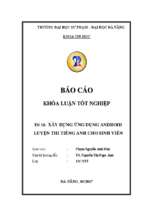 Xây dựng ứng dụng android luyện thi tiếng anh cho sinh viên..