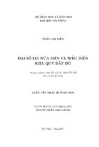 đại số lie nửa đơn và biểu diễn khả quy đầy đủ.
