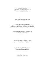 Cơ sở groebner và hệ phương trình đa thức.