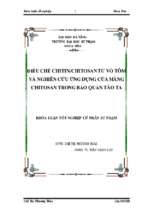 điều chế chitinchitosan từ vỏ tôm và nghiên cứu ứng dụng của màng chitosan trong bảo quản táo ta.