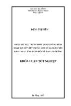 Khảo sát đặc trưng phát quang đồng kích hoạt ion eu3+, tb3+ trong một số vật liệu nền khác nhau, ứng dụng để chế tạo led trắng
