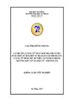 Lý thuyết lượng tử về sự hấp thụ phi tuyến sóng điện từ bởi điện tử bị giam cầm trong dây lượng tử hình trụ hố thế cao vô hạn trong trường hợp tán xạ điện tử   phonon âm..